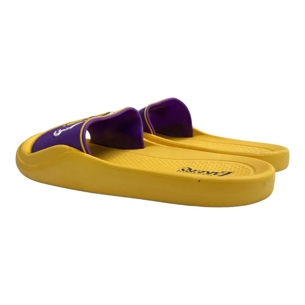 NBA LA Lakers Men’s Slides Purple Yellow Basketball Sandals UK 8